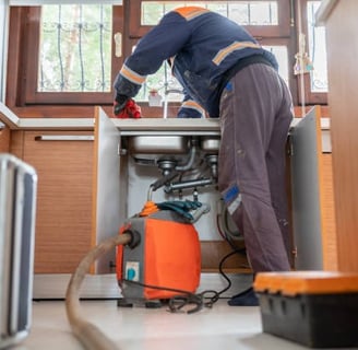 plumber cleaning your drain