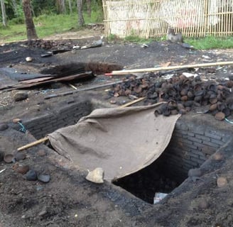 Charcoal pit hole