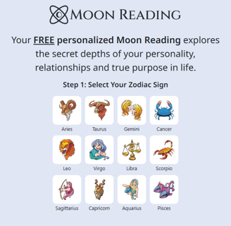 free personalized Moon Reading