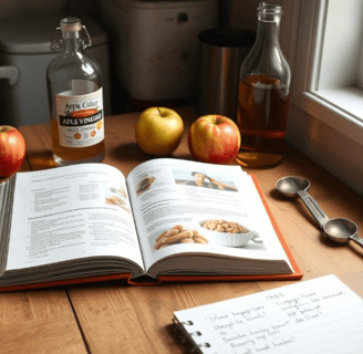 a book opened to show a recipe book