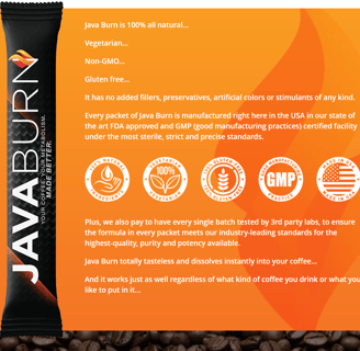 Java Burn Vegetarian Gluten Free