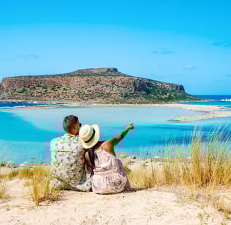 crete greece balos lagoon on crete island greece