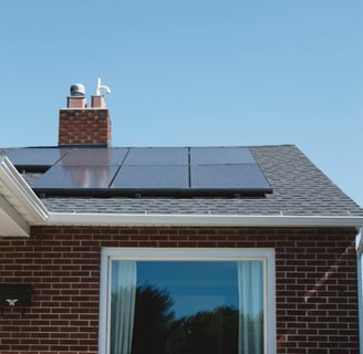 Solar Panels On Roof Of House