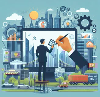 a man in a suit and tie is writing on a tablet