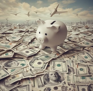 landscape photography of blue and yellow houses