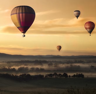 hot air balloon flying in the sky in Kenya: Best hot air balloon experiences