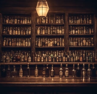 old western american back bar from the 1800s