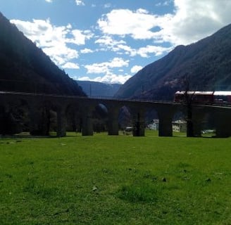 trenino rosso del bernina viadotto