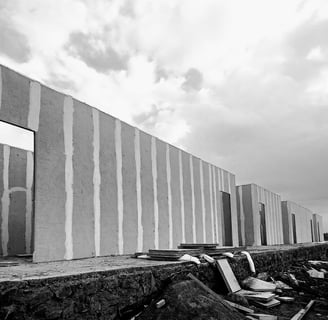 Rooms built using readymade cement wall panels