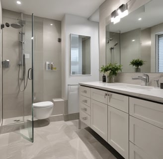 a renovated bathroom project