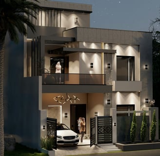 Anteproyecto tipo render para remodelación de una vivienda familiar de dos pisos