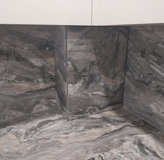 Marmuro imitacijos virtuvinis stalviršis