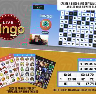 a bingo bingo game with a bingo card game