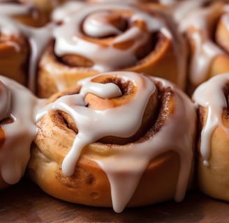 cinnamon rolls on board