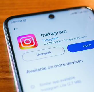 a phone screen showing instagram