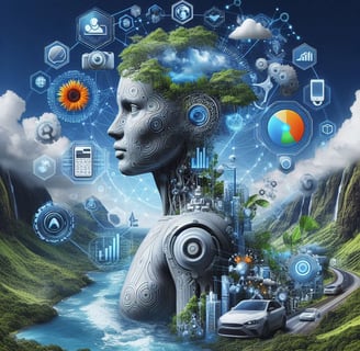 Imagem hioerrealista sobre tecnologia e redes sociais