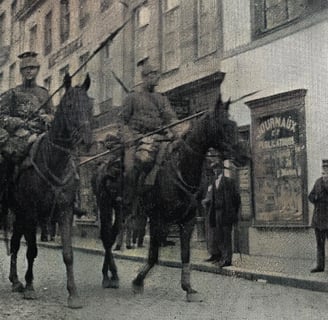 Cavalerie allemande en Belgique