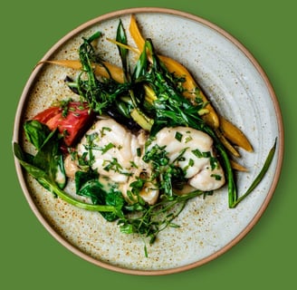 Semaglutide Recipe: Steamed White Fish with Sautéed Veggies and Herb Drizzle