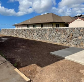 rock wall built in honolulu, hawaii