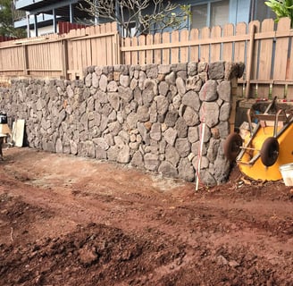 rock wall masonry in honolulu, hawaii