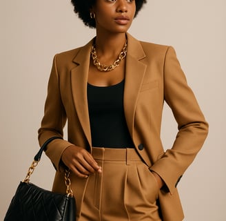 A fashionista dressed up