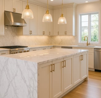 A well lit kitchen 