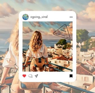 What is Going Viral Image of Woman Overlooking Porto Portugal