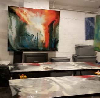 a painting in abstract - Evocation Artist Renn