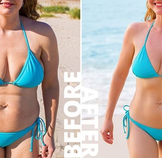 a woman in a bikini top and a bikini top