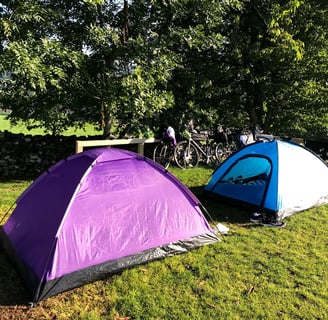 Morning in a campsite