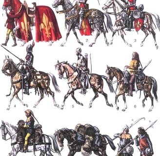 a bunch of different types of knights and knights