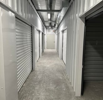 Inside climate controlled storage
