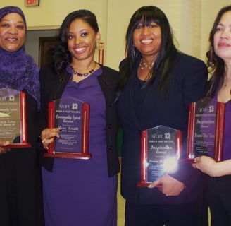 Davida Roze Women of Color Task Force Inspiration Award w Asia Smith, Sa'idah Sudan, Rosaura Torres