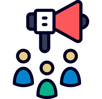 Affiliate marketing icon with hand and gear for digital promotion