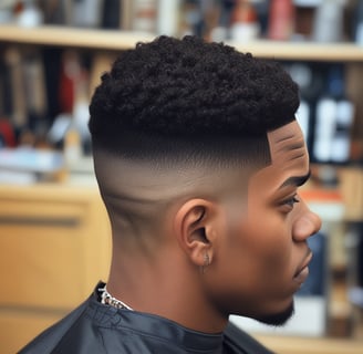 person trimming man's hair