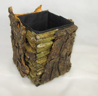 box made of rock and saguaro bark