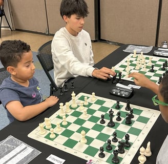 Kids focused and concentrated during the Vegas Chess Coach Tournament for Beginners
