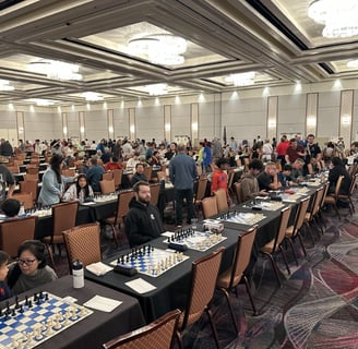 Large international chess tournament for chess enthusiasts ranging in age from 6 to 94.