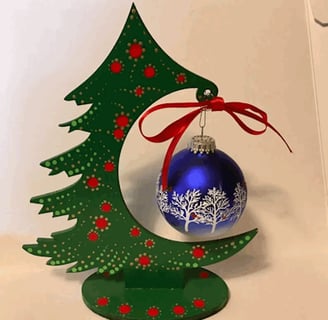 Christmas Bulb Display Tree