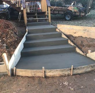 concrete steps walkway construction in huntsville alabama