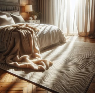 Chevron stripes bedroom rug