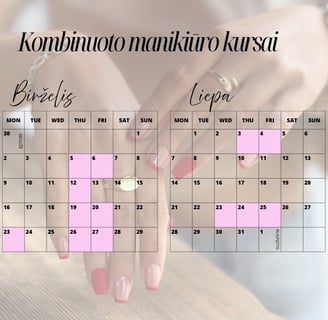 KOMBINUOTO MANIKIŪRO KURSAI