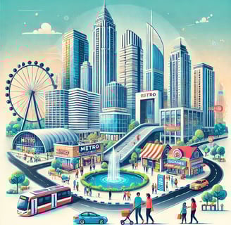 An illustration of the city of Noida.
