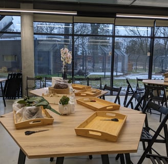 Pirmosios orchidėjų laboratorijos dirrbutvės Kauno zoologijos sode