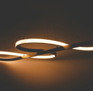 a light fixture with a circular light fixture
