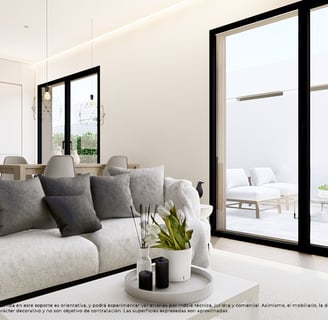 a living room with a couch and a table