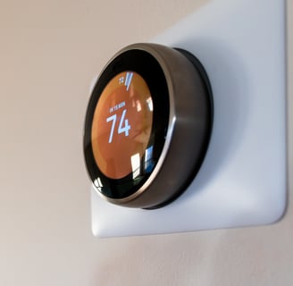 Google Nest Thermostat installed as part of HVAC upgrade