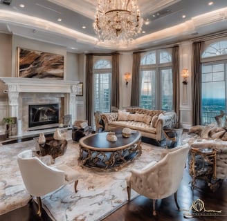 Beautiful living room in downtown Vancouver