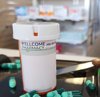Wellcome Pharmacy prescription vial