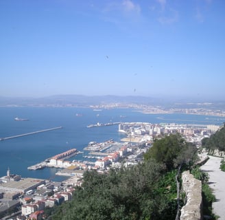 a view of a city from a hill top